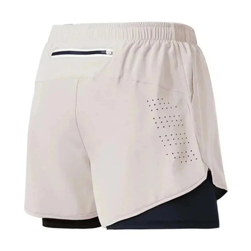 Men’s 2-in-1 Gym Shorts – Quick-Dry Fitness Running Shorts