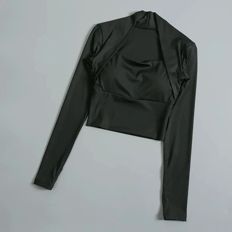 Women’s Yoga Dance Top – Long Sleeve Slim Fit Gym Sports Shirt