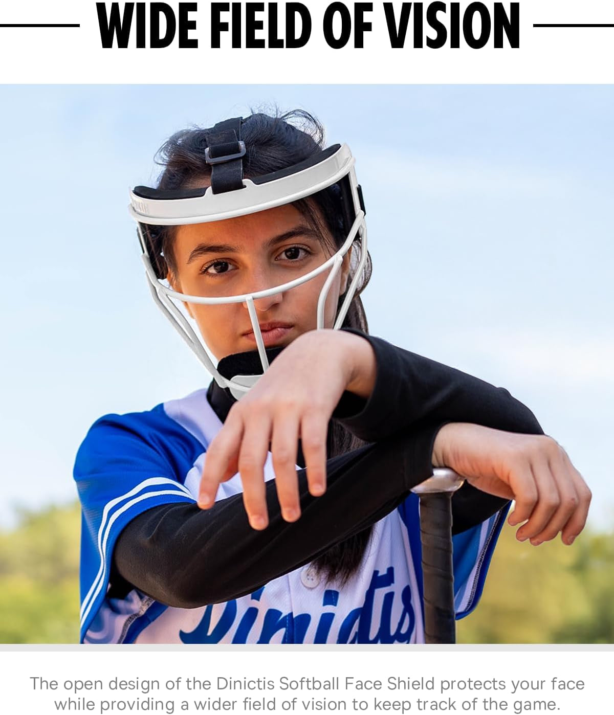 Softball Face Mask, Lightweight, Comfortable, with Wide Field Vision, Durable and Safe Face Guards, Premium Protective Softball Fielder'S Mask