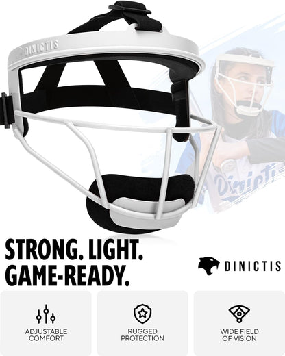 Softball Face Mask, Lightweight, Comfortable, with Wide Field Vision, Durable and Safe Face Guards, Premium Protective Softball Fielder'S Mask