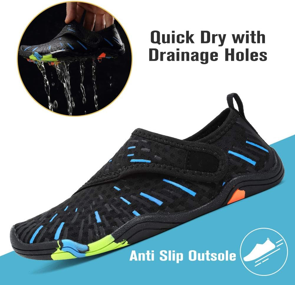 Kids' Lightweight Water Shoes with Comfortable Sole for Easy Walking - Slip-On Aqua Socks (Toddler/Little Kid/Big Kid)