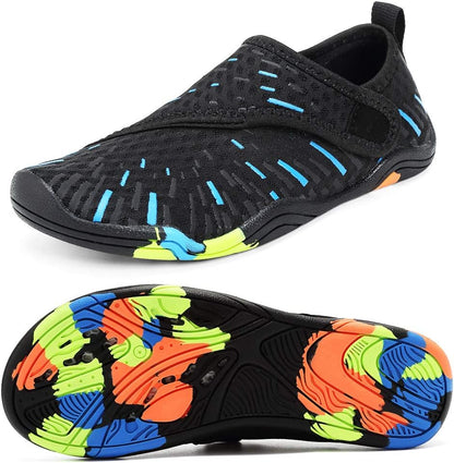 Kids' Lightweight Water Shoes with Comfortable Sole for Easy Walking - Slip-On Aqua Socks (Toddler/Little Kid/Big Kid)