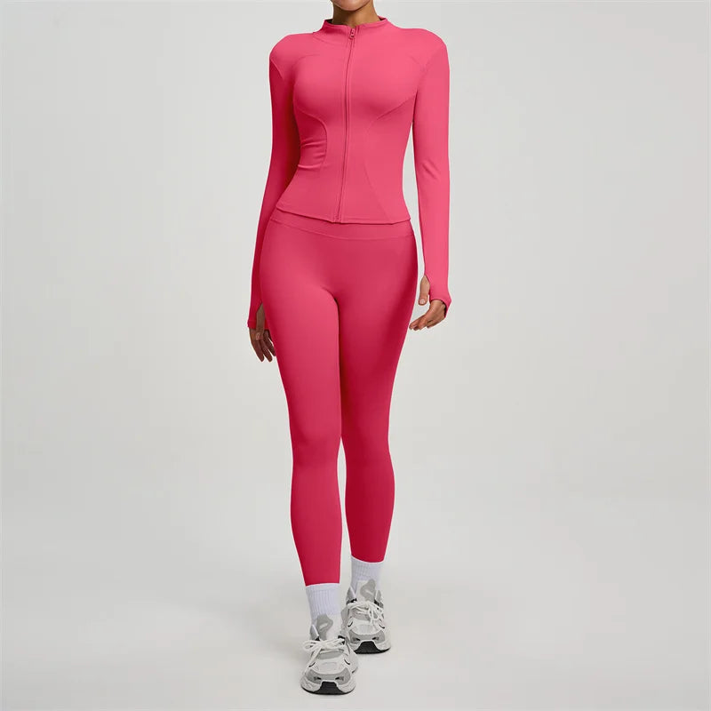 Women’s Long Sleeve Yoga Tracksuit Set