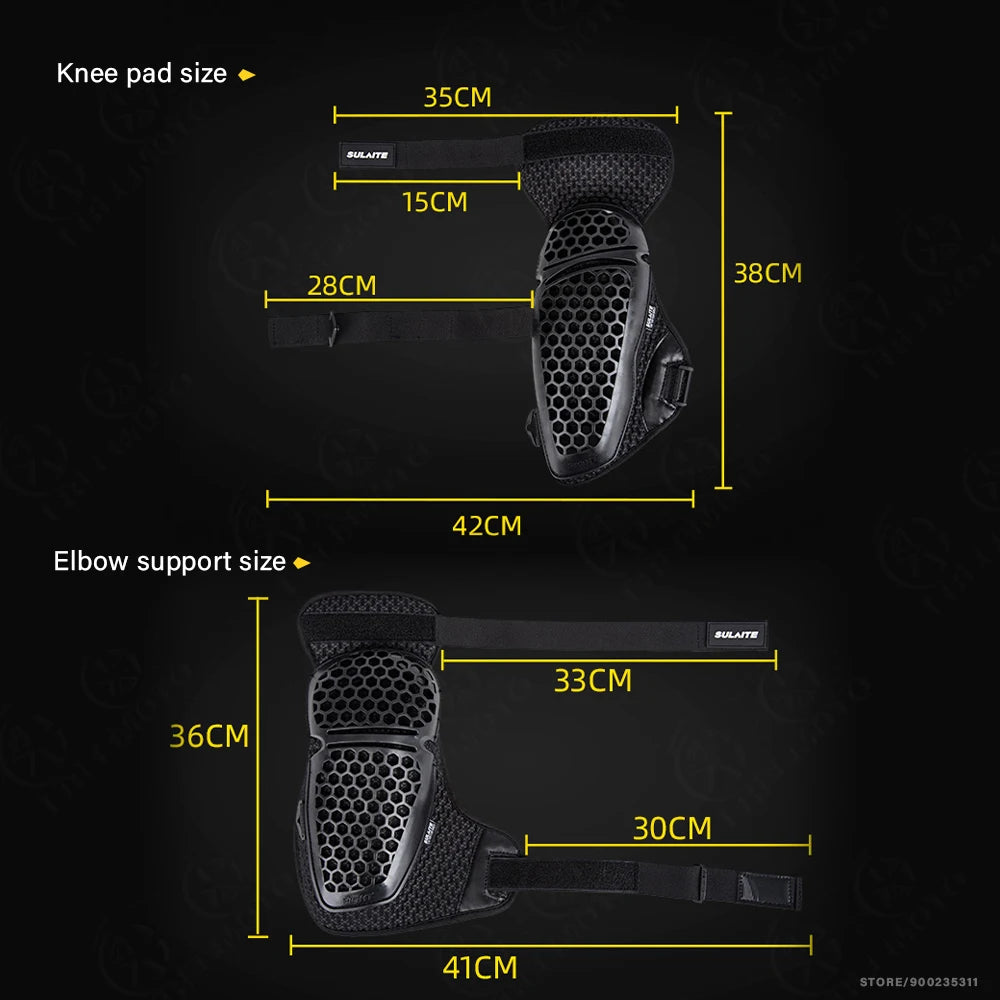 Motorcycle Knee & Elbow Guards – Motocross Protection Set