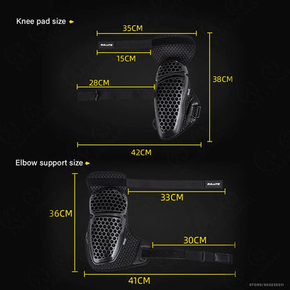 Motorcycle Knee & Elbow Guards – Motocross Protection Set