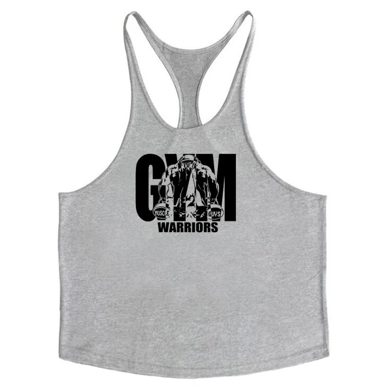 Men’s Gym Tank Top – Cotton Breathable Bodybuilding Vest (Y-Back)