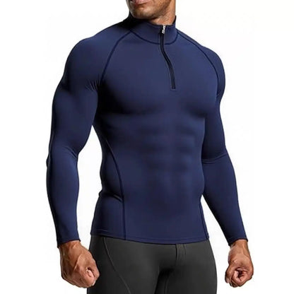 Men’s Slim Fit Compression Shirt – Long Sleeve Gym & Running Top