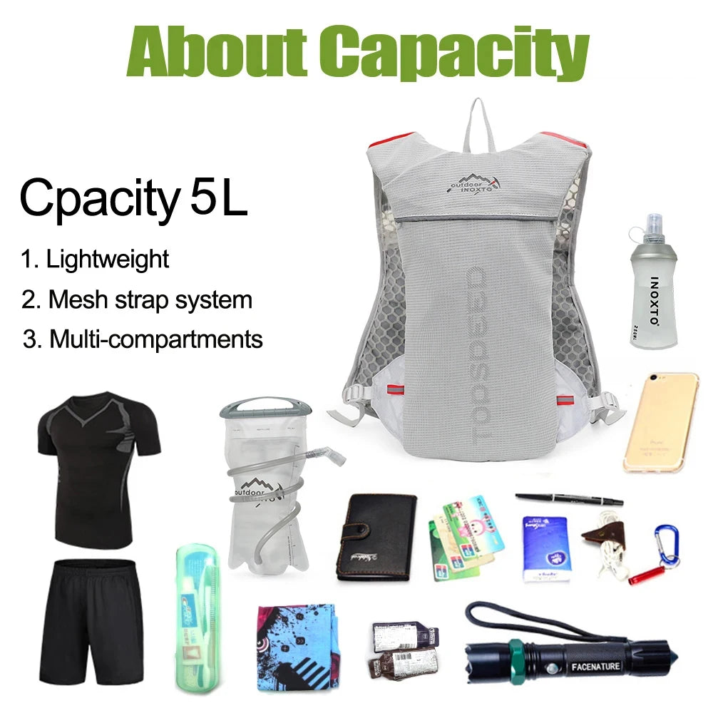 Trail Running Hydration Vest – 5L Lightweight Backpack