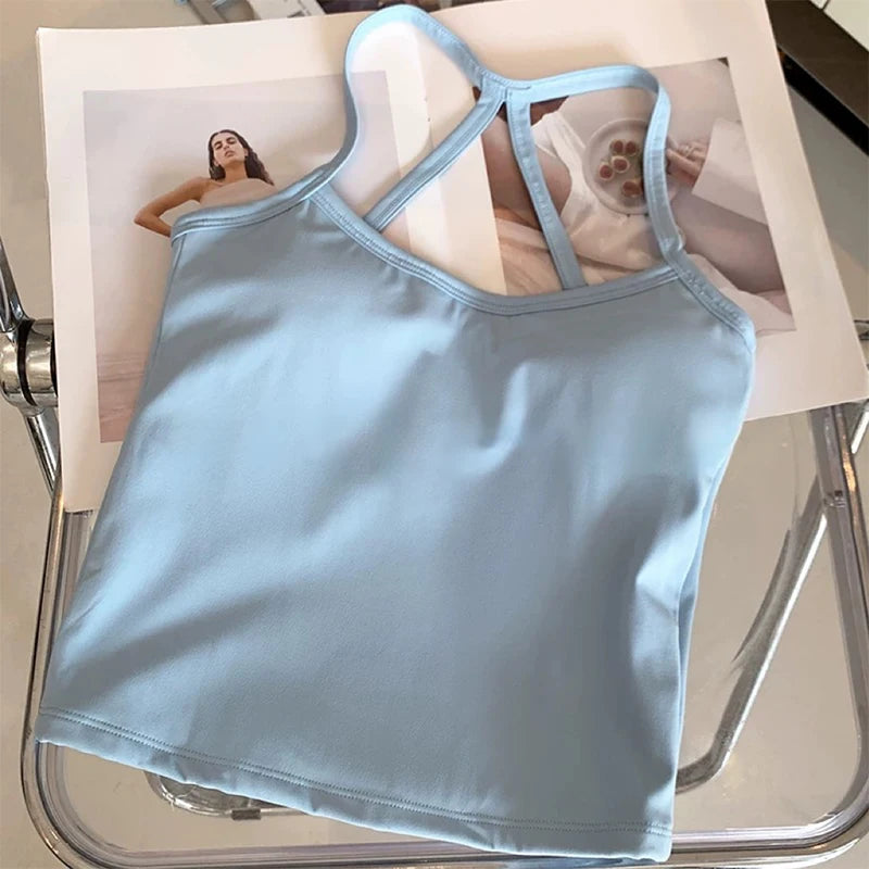 Women’s Yoga Sports Bra Vest – Pilates & Running Fitness Top