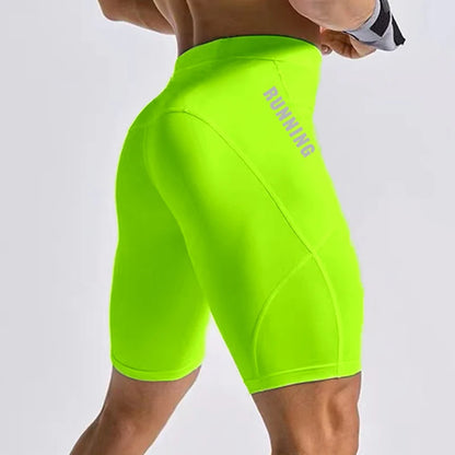 Men’s Bodybuilding Compression Shorts – Gym Workout Inseam Shorts