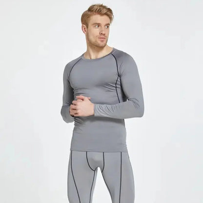 Men’s Compression Gym Shirt – Quick Dry Long Sleeve Training Top