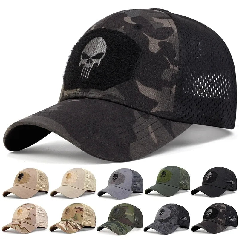 Street Style Skull Cap – Adjustable Sunscreen Hat