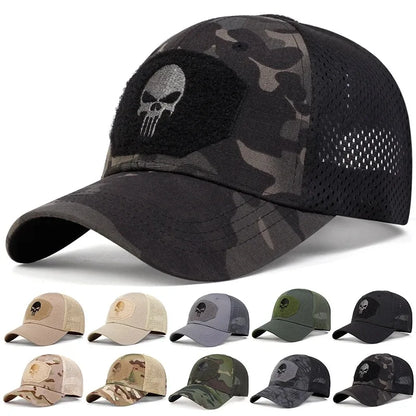 Street Style Skull Cap – Adjustable Sunscreen Hat