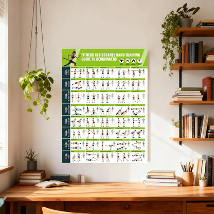 MalikFit Yoga Pose Chart – Fitness Wall Art Canvas Poster