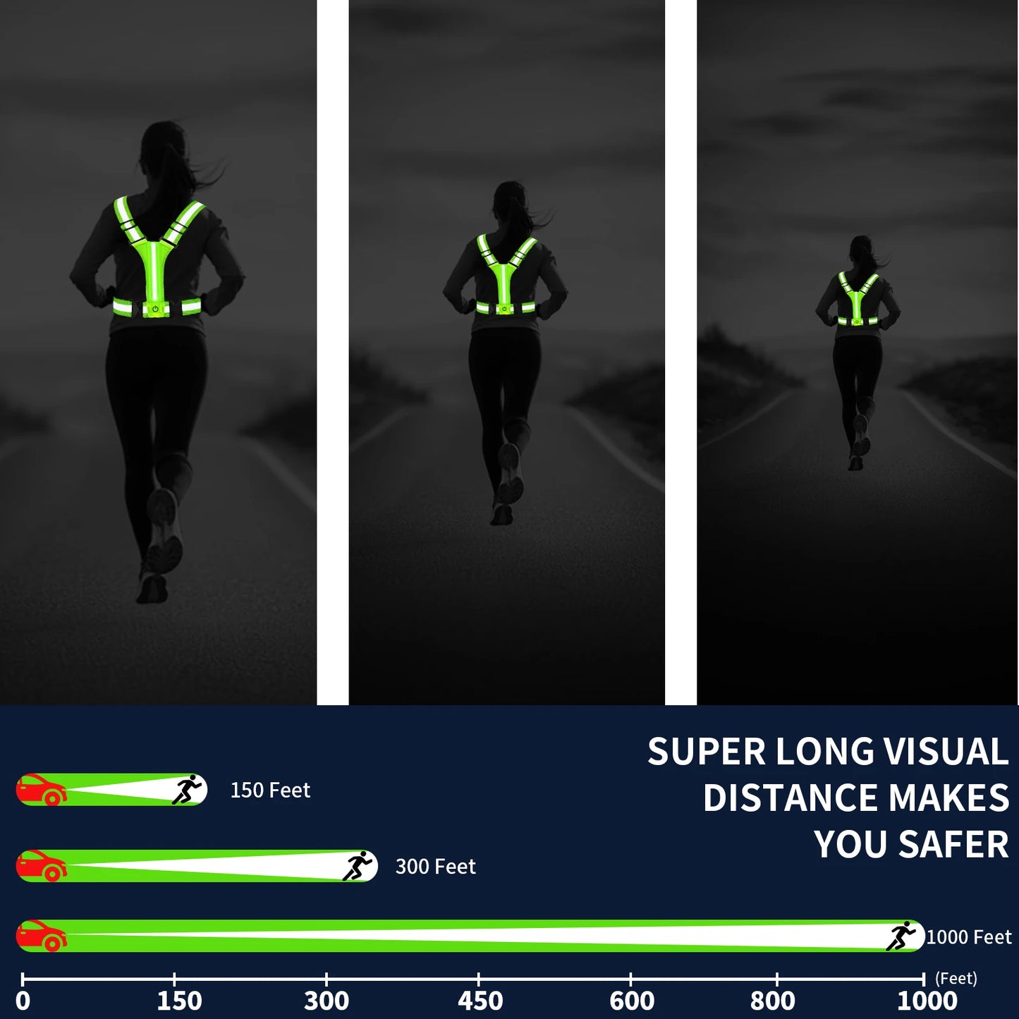 High-Visibility Reflective Vest – Night Walking & Cycling Safety