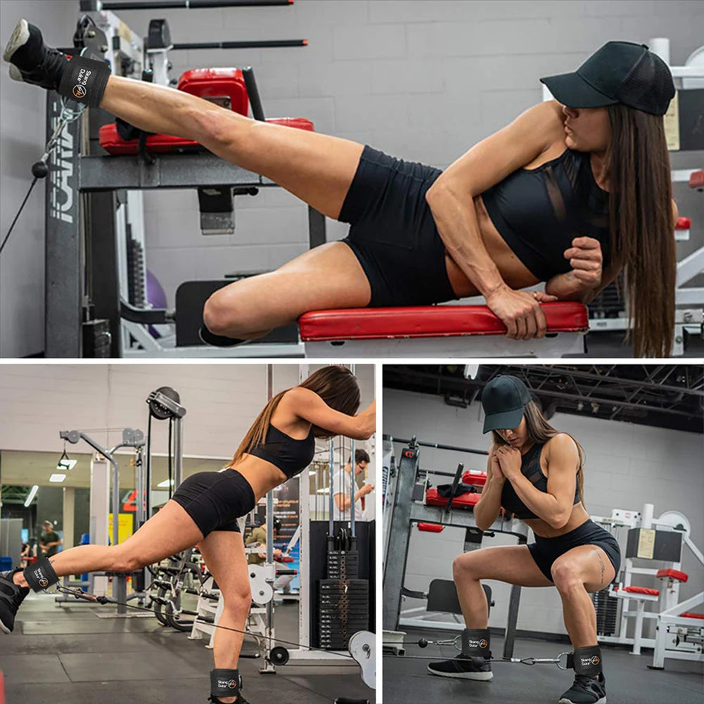 ComfortFit Gym Ankle Straps – Cable Machine Support