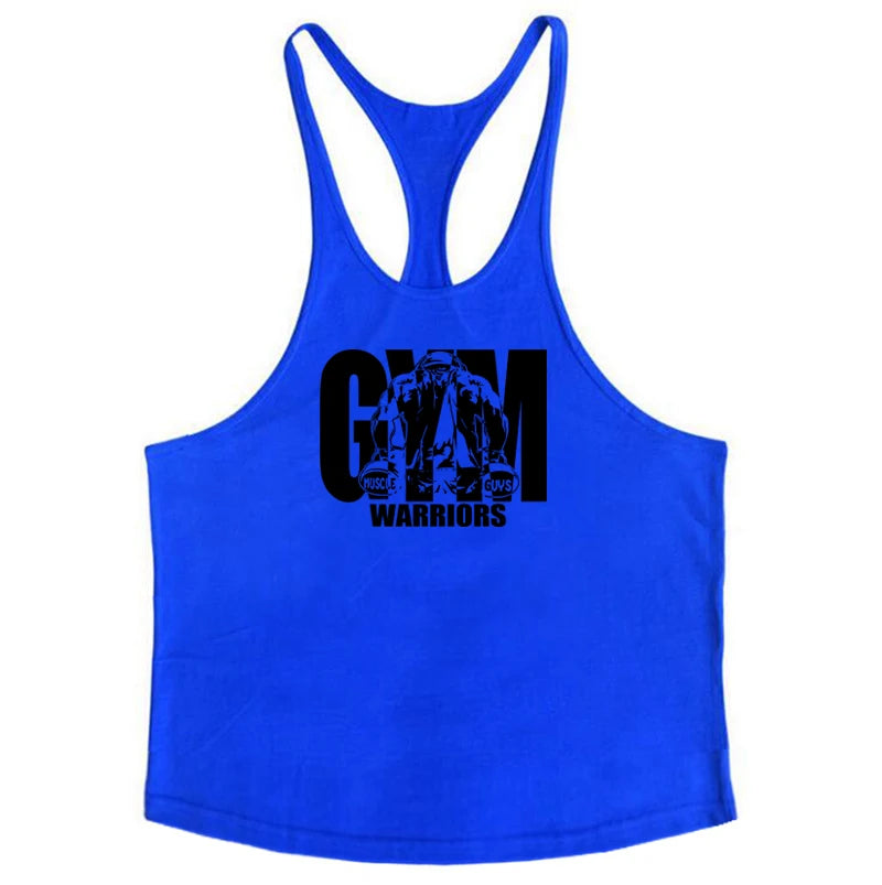 Men’s Gym Tank Top – Cotton Breathable Bodybuilding Vest (Y-Back)