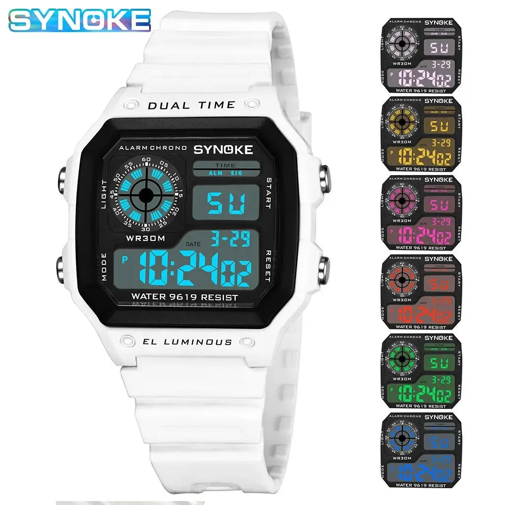 SYNOKE Digital Sports Watch – Waterproof LED Outdoor Wristwatch