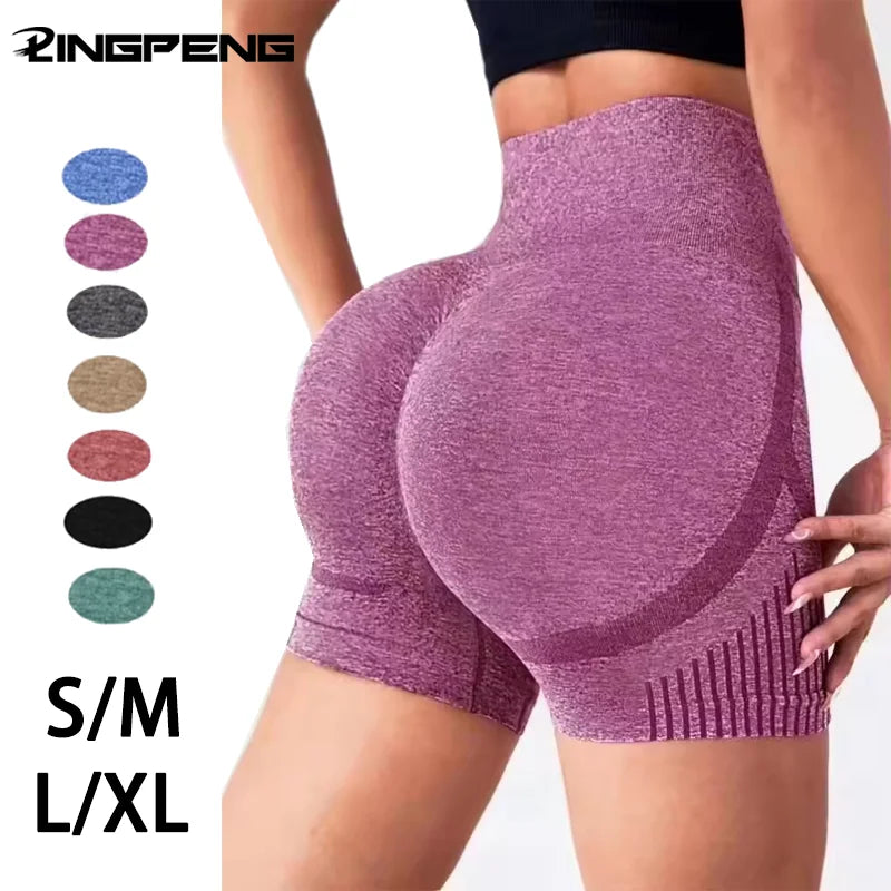 Fitness Yoga Shorts – Women’s High Waist Running Sports Shorts