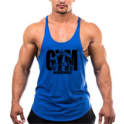 Men’s Gym Tank Top – Cotton Breathable Bodybuilding Vest (Y-Back)