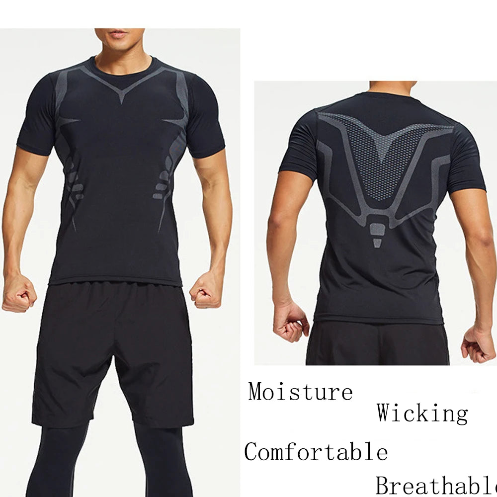 Athletic Running Compression Top – Men’s Sport Workout Shirt
