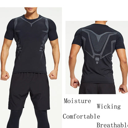 Athletic Running Compression Top – Men’s Sport Workout Shirt