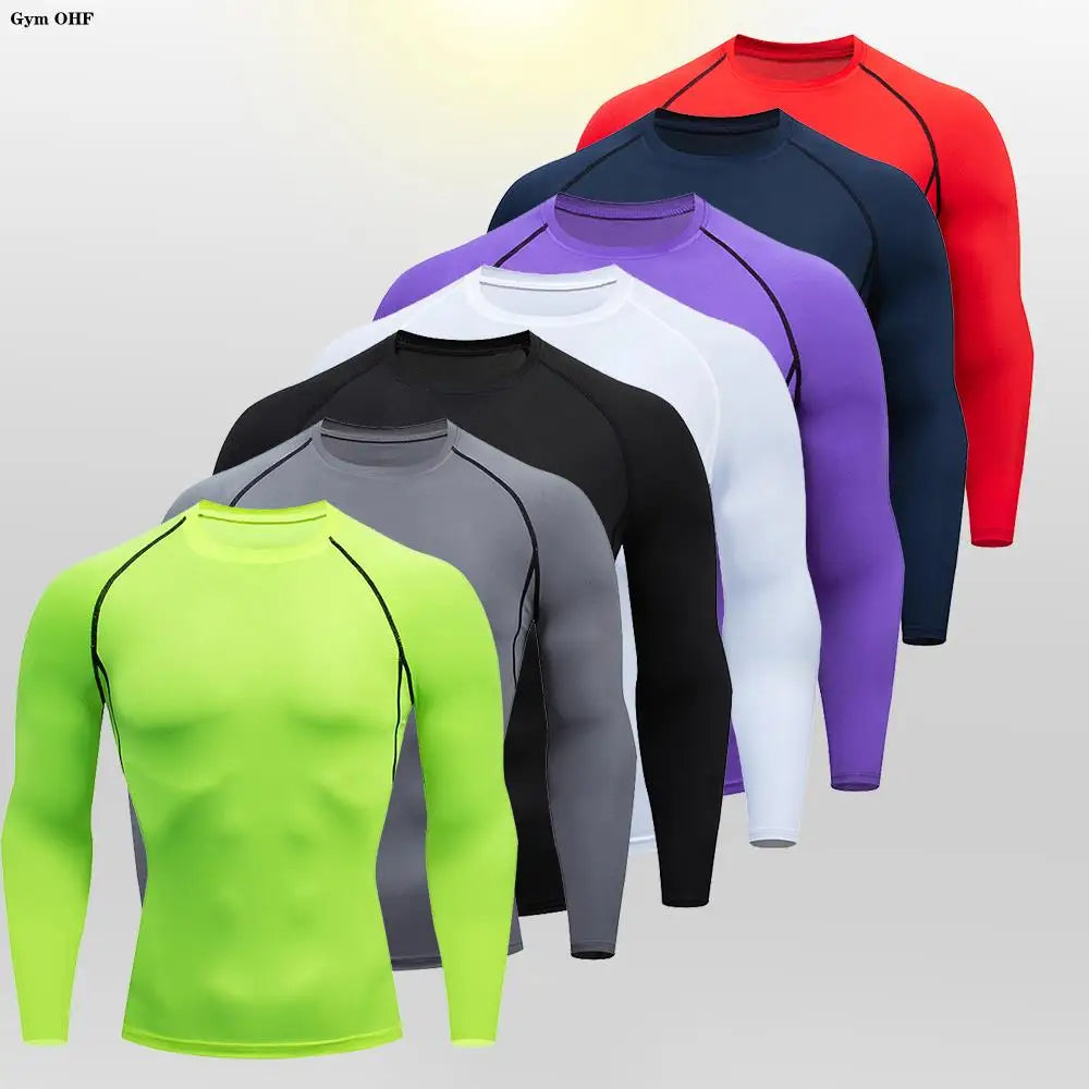 Men’s Compression Gym Shirt – Quick Dry Long Sleeve Training Top