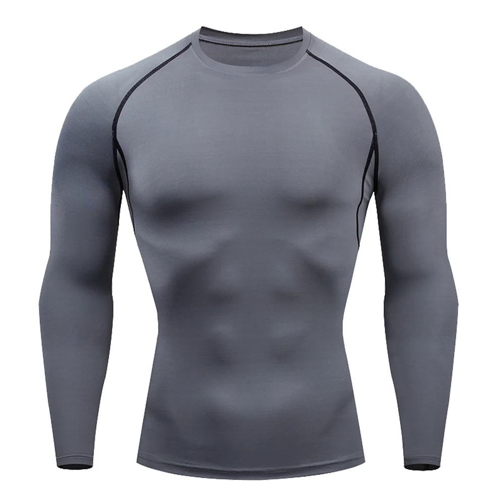Men’s Compression Gym Shirt – Quick Dry Long Sleeve Training Top