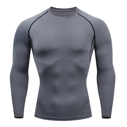 Men’s Compression Gym Shirt – Quick Dry Long Sleeve Training Top