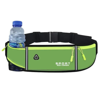 Lightweight Running Waist Pack – Triple Pocket Waterproof Bag
