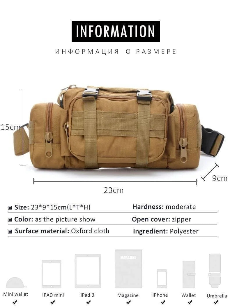 Hiking & Hunting Chest Bag – Multi-Pocket Waist Pack