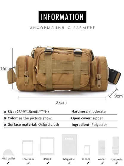 Hiking & Hunting Chest Bag – Multi-Pocket Waist Pack