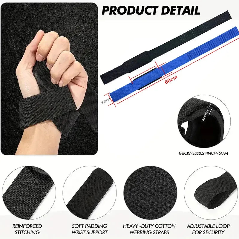 Non-Slip Weightlifting Straps for Gym Training