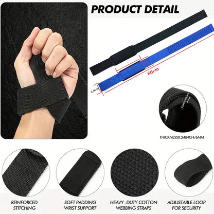 Non-Slip Weightlifting Straps for Gym Training