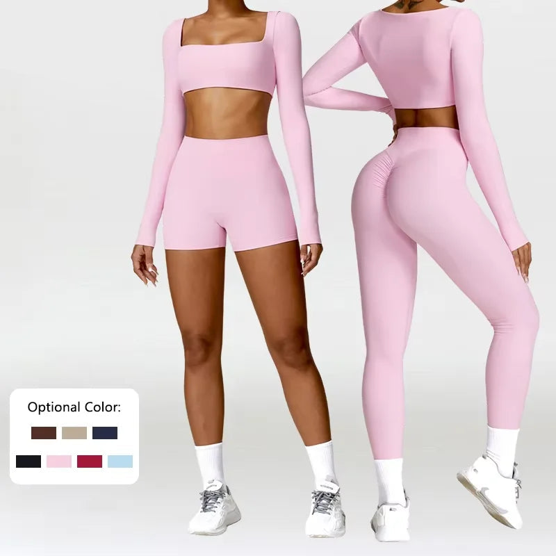 Women’s Sports Tracksuit – Quick-Dry Yoga Set 2PCS