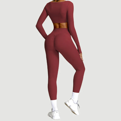 Women’s Sports Tracksuit – Quick-Dry Yoga Set 2PCS