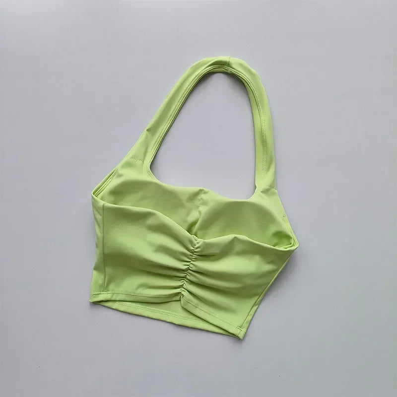 Women’s Fitness Sports Bra – Backless Yoga & Gym Crop Top