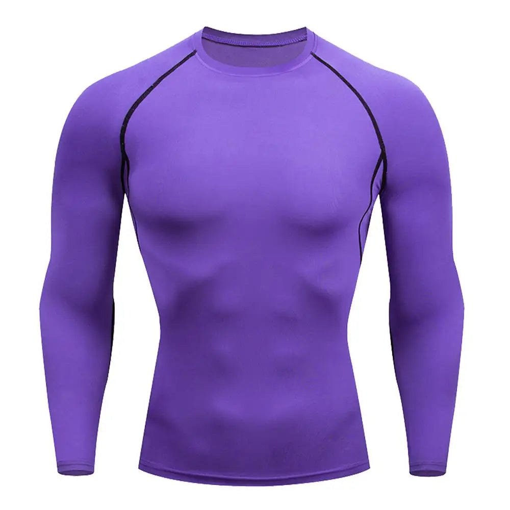 Men’s Compression Gym Shirt – Quick Dry Long Sleeve Training Top