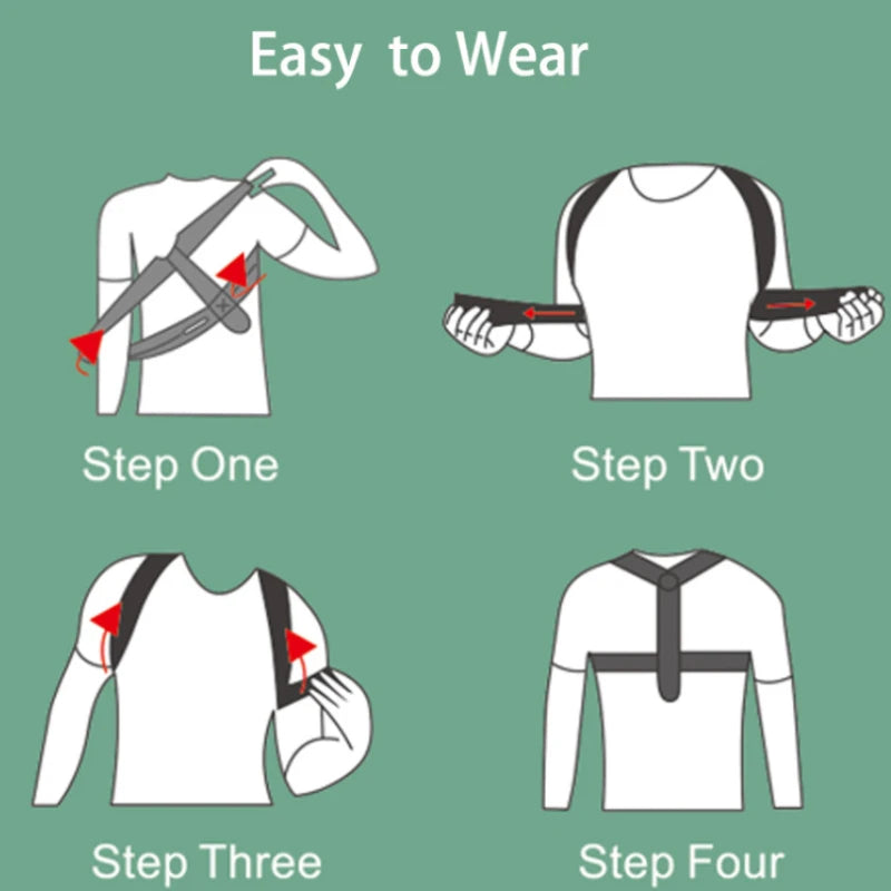 Adjustable Posture Corrector – Spine & Shoulder Support Strap