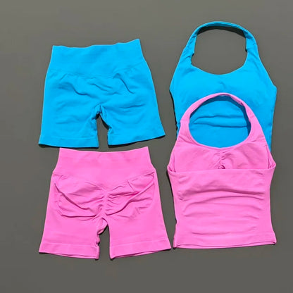 Seamless Running & Yoga Set – Women’s 2PC Fitness Outfit