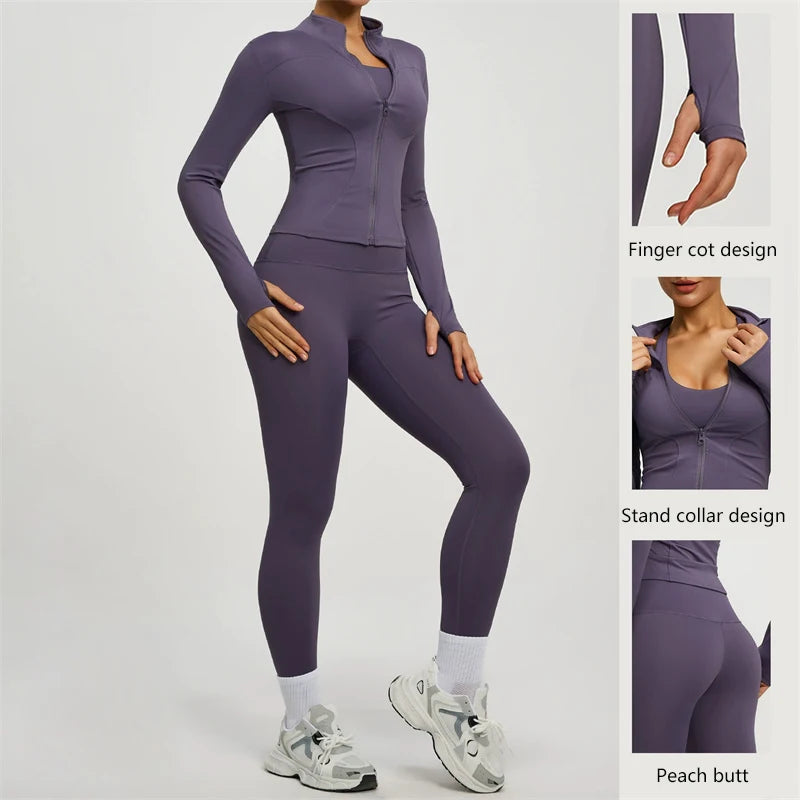 Women’s Long Sleeve Yoga Tracksuit Set