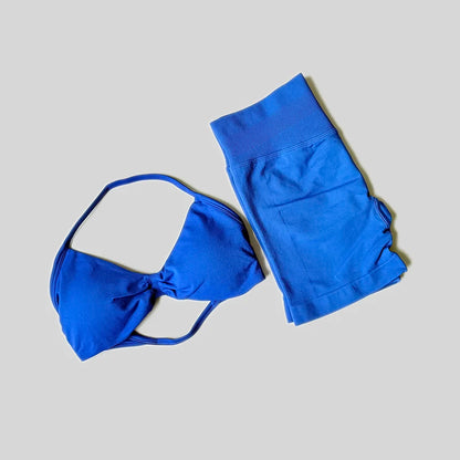 Seamless Fitness Set – High Waist Shorts & Tank Top