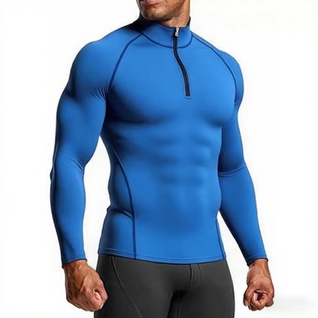Men’s Slim Fit Compression Shirt – Long Sleeve Gym & Running Top