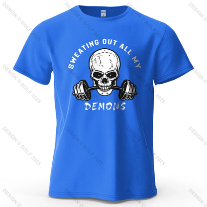Skull Motivated Oversized Gym T-Shirt – Cotton Streetwear Tee