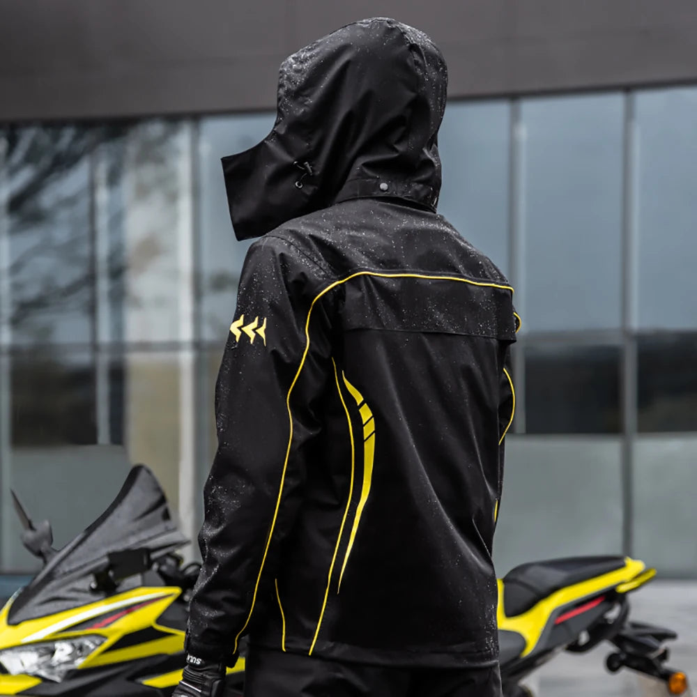 2-Piece Waterproof Motorcycle Rainwear For Mens & Womens