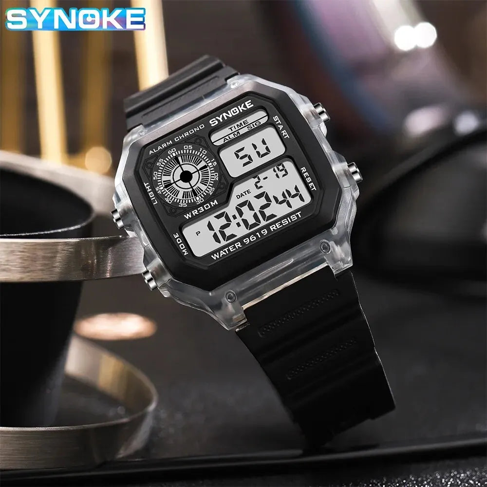 SYNOKE Digital Sports Watch – Waterproof LED Outdoor Wristwatch