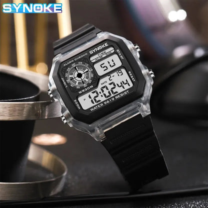 SYNOKE Digital Sports Watch – Waterproof LED Outdoor Wristwatch