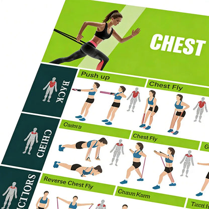 MalikFit Yoga Pose Chart – Fitness Wall Art Canvas Poster