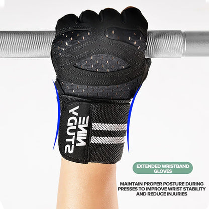Gym Fitness Gloves with Wrist Straps