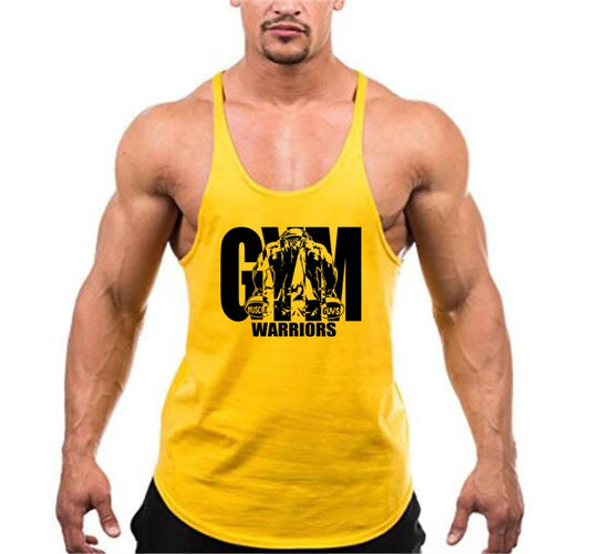 Men’s Gym Tank Top – Cotton Breathable Bodybuilding Vest (Y-Back)